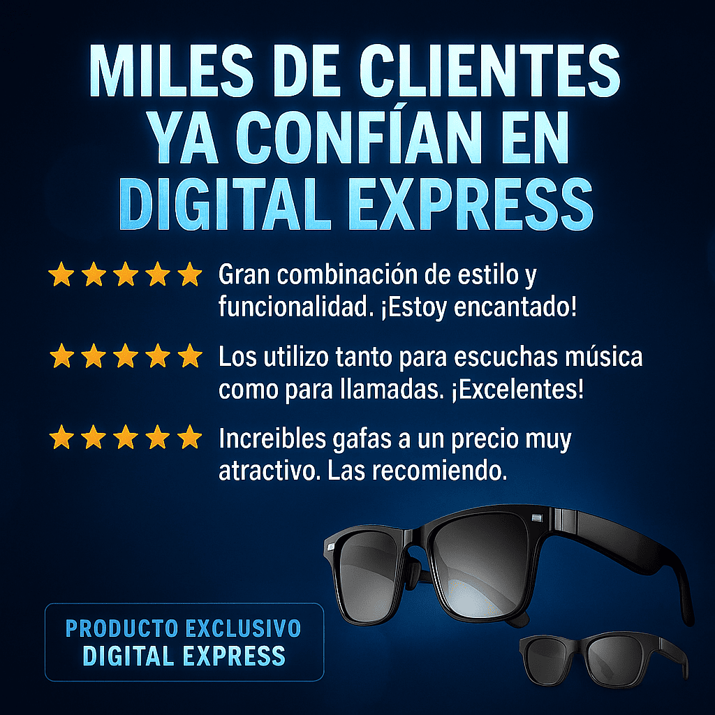 Gafas Smart 2 en 1 - Lentes Multifocales con Audio Bluetooth Integrado y Protección UV