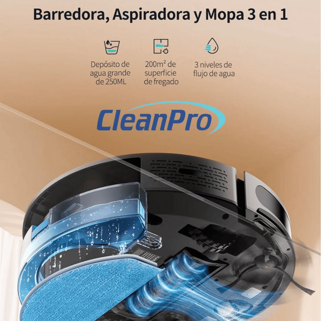Robot Aspirador CleanPro™ | Limpia, Aspira y Pule Tu Hogar Sin Esfuerzo (LIQUIDACIÓN POR CIERRE)