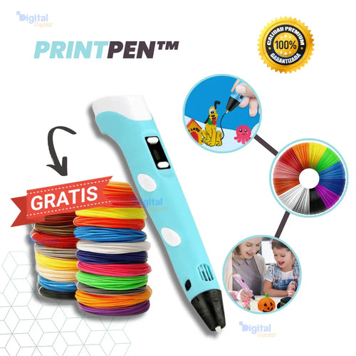 PrintPen™ - Caneta Impressora 3D + 9 Metros Filamentos Grátis (Promoción del Día del Niño)