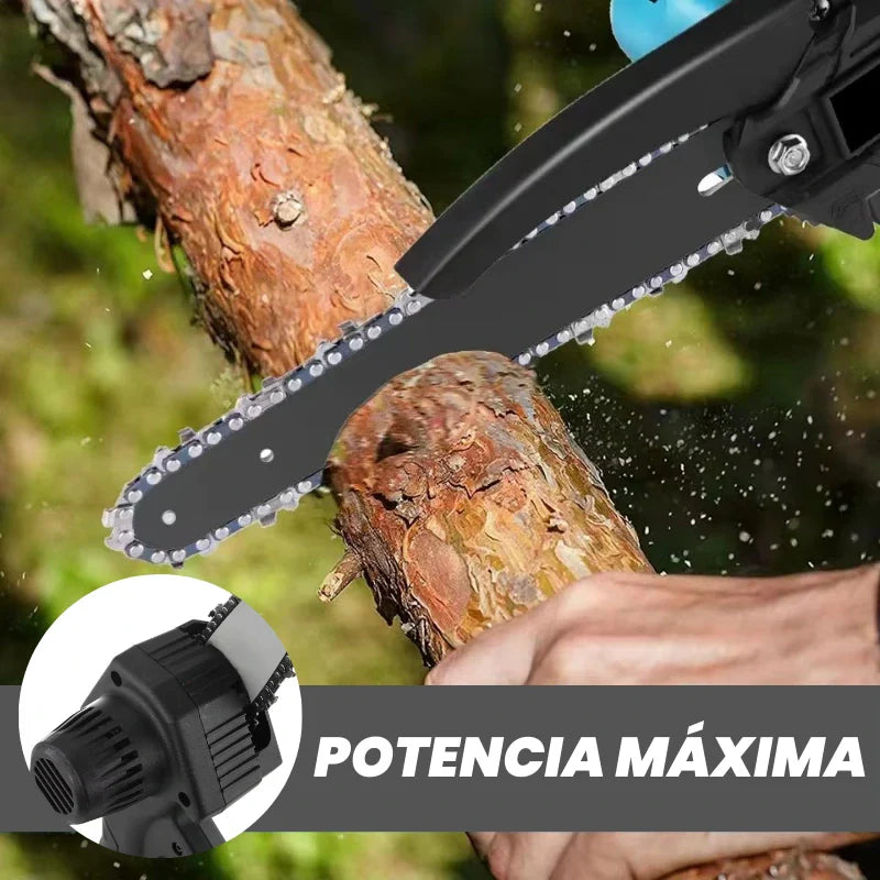 Mini Motosierra Eléctrica Portátil con 2 Baterías 48V Gratis
