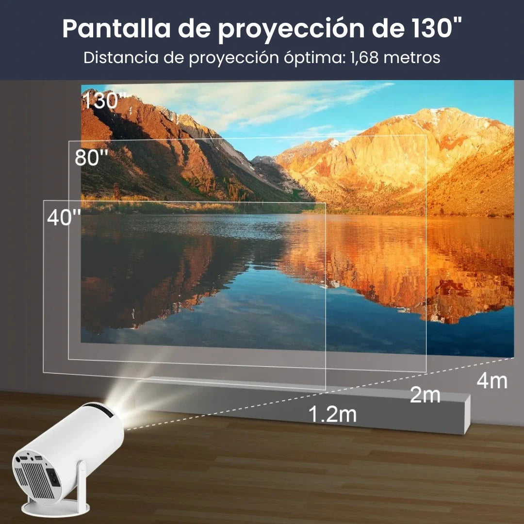 CineMax - Proyector Smart Portátil 4K Full HD 1080p [Suscripción gratuita de 1 año para los primeros 100]