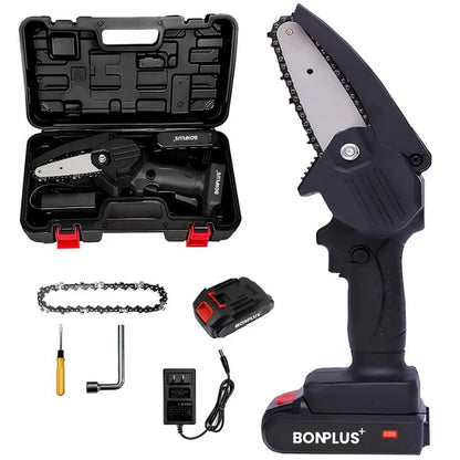 Mini Motosierra Eléctrica Portátil con 2 Baterías 48V Gratis