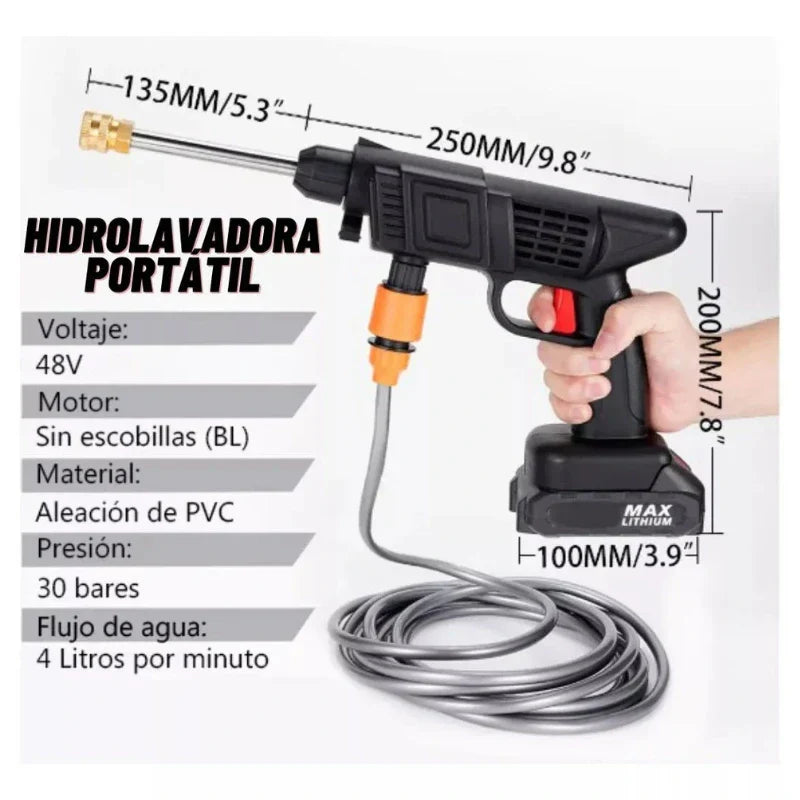 UltraJet™ - Hidrolavadora Portatil y Recargable + 2 Batería 48v Gratis