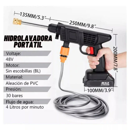 UltraJet™ - Hidrolavadora Portatil y Recargable + 2 Batería 48v Gratis