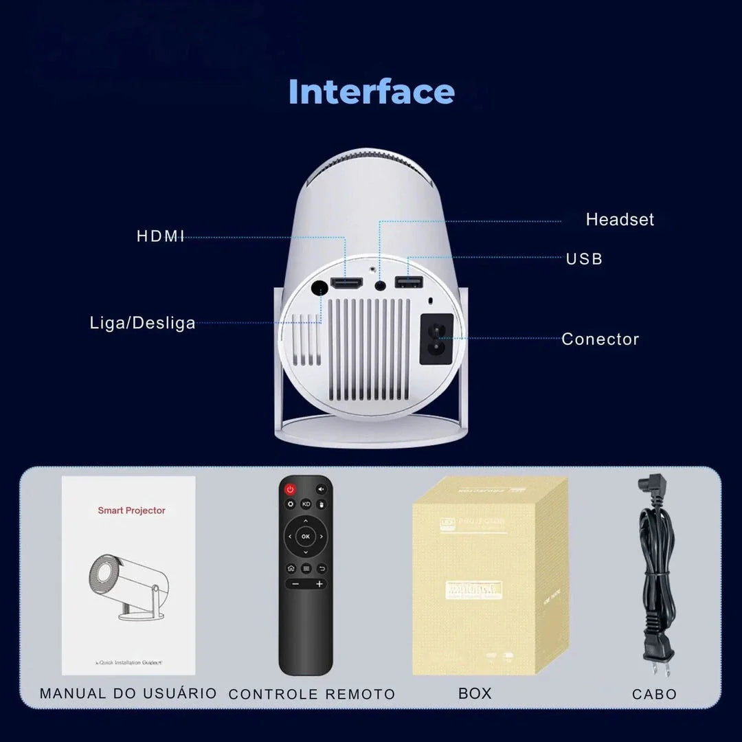 CineMax - Proyector Smart Portátil 4K Full HD 1080p [Suscripción gratuita de 1 año para los primeros 100]