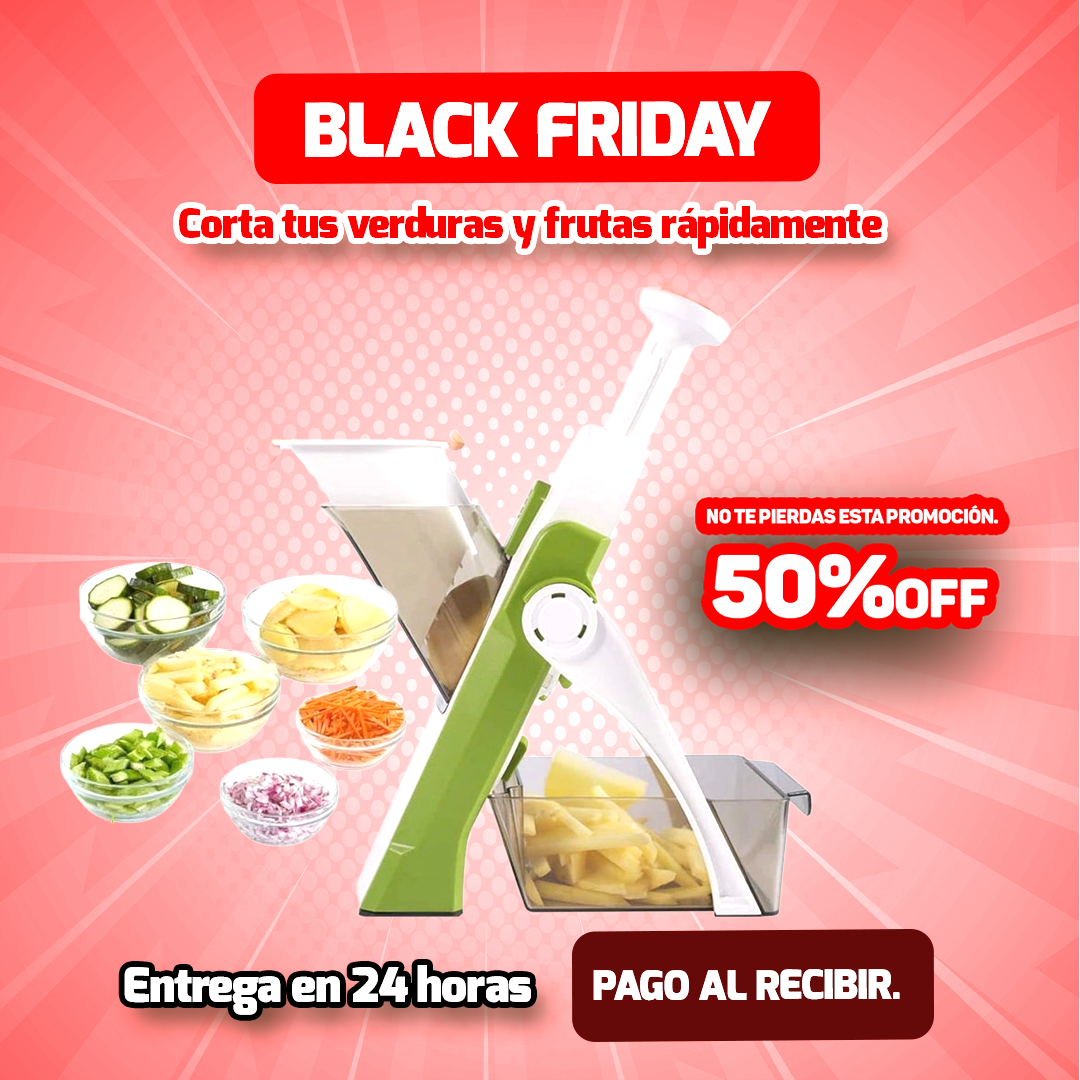 Cortadora de Alimentos 4 en 1 – Rodajas, Palitos, Juliana y Cubitos en Segundos🔥Calentamiento Black Friday🔥