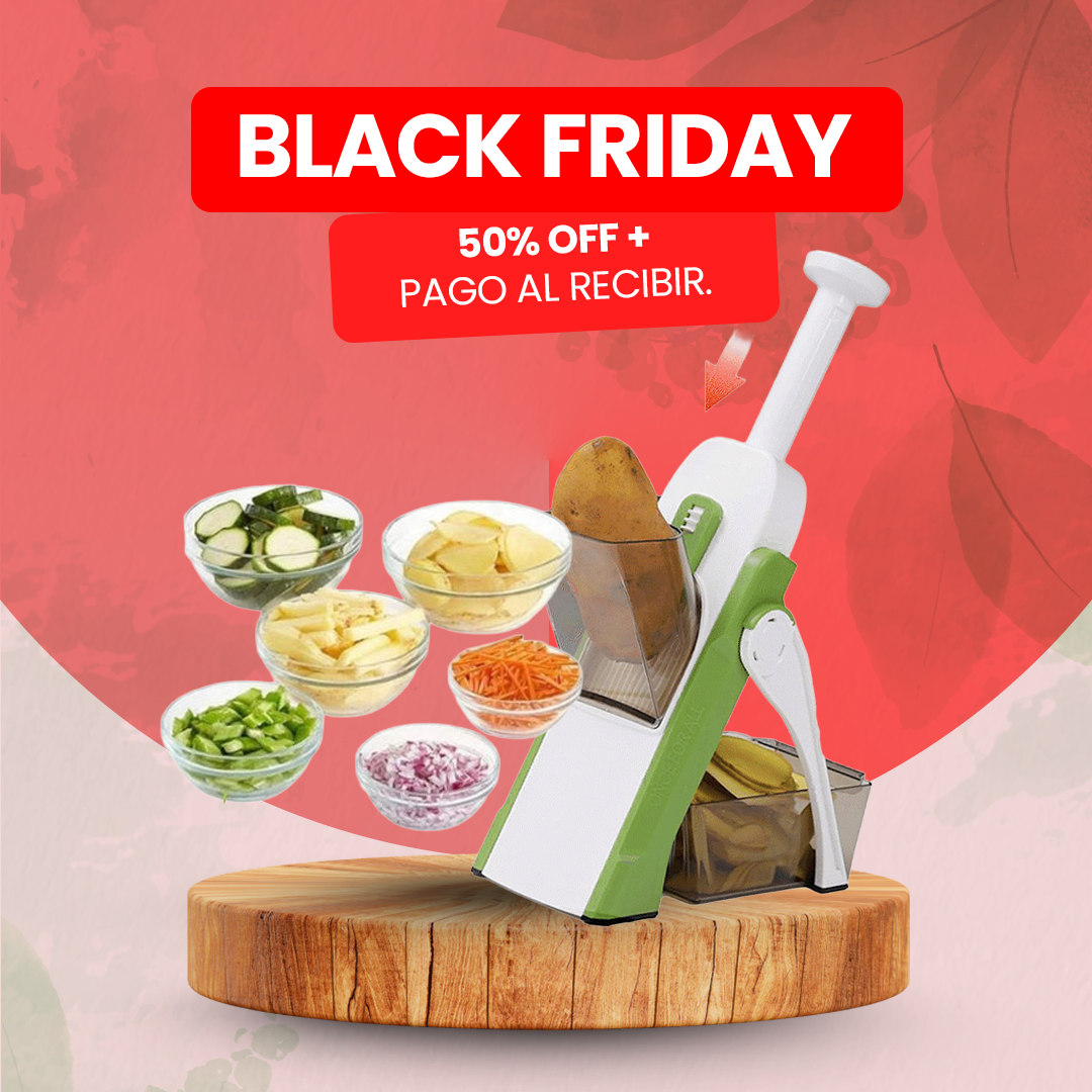 Cortadora de Alimentos 4 en 1 – Rodajas, Palitos, Juliana y Cubitos en Segundos🔥Calentamiento Black Friday🔥