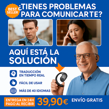 Auriculares Inteligentes – Habla y Entiende 40+ Idiomas al Instante
