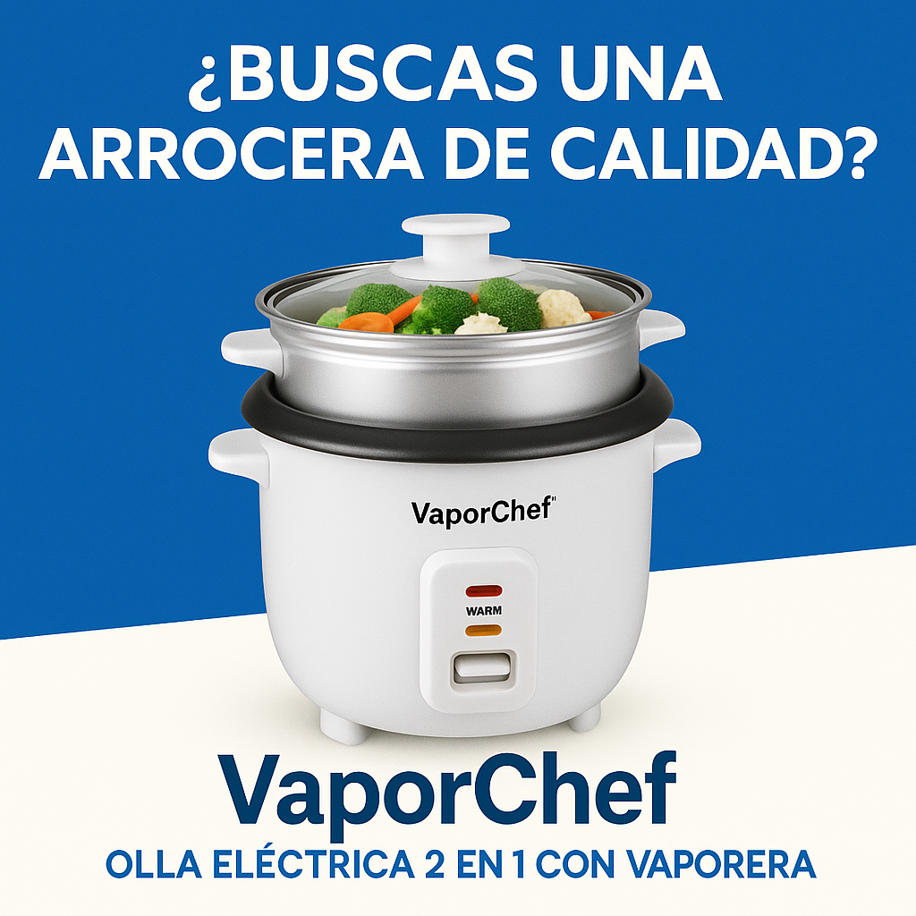 VaporChef™ - Olla Eléctrica 2 en 1 con Vaporera (LIQUIDACIÓN TOTAL - ¡Llévate la tuya con 70% OFF!)