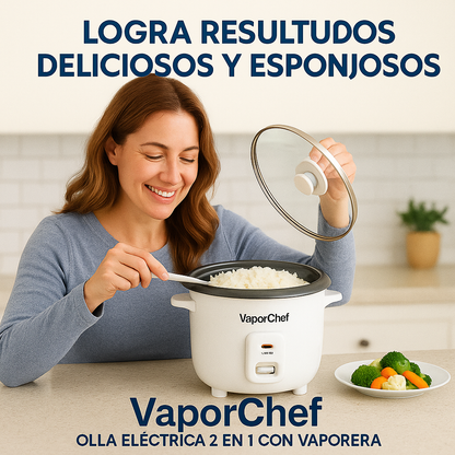 VaporChef™ - Olla Eléctrica 2 en 1 con Vaporera (LIQUIDACIÓN TOTAL - ¡Llévate la tuya con 70% OFF!)