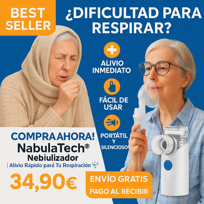 NabulaTech® Nebulizador | Alivio Rápido para Tu Respiración 🌬️- ¡Entrega en 24h!