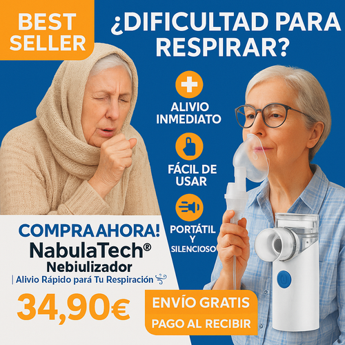 NabulaTech® Nebulizador | Alivio Rápido para Tu Respiración 🌬️- ¡Entrega en 24h!