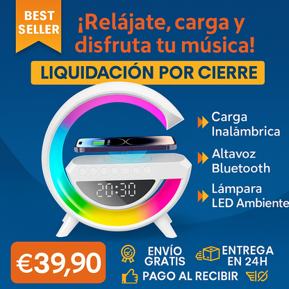 DreamLight™ - Cargador Inalámbrico LED G Multifuncional 3.0: Iluminación, Carga y Música en Un Solo Dispositivo
