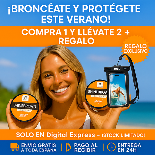 ¡LIQUIDACIÓN DE VERANO! 2x Shine Brown™ + CAPA DE MÓVIL GRATIS – ¡Últimas horas!