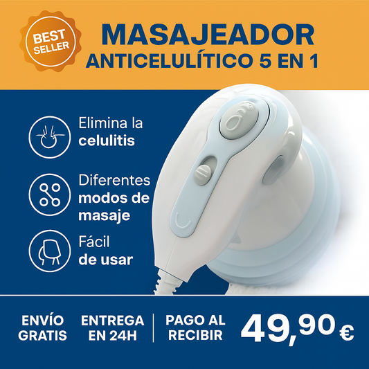 ¡LIQUIDACIÓN DE VERANO! Masajeador Anticelulítico 5 en 1