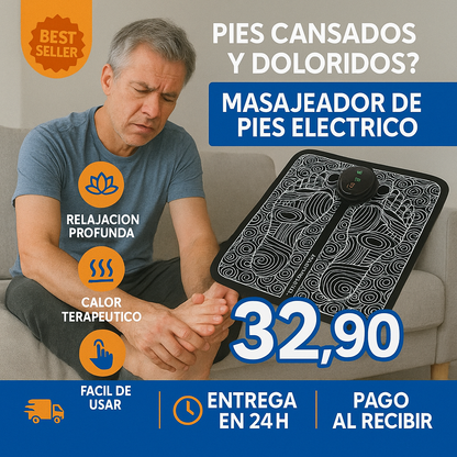 Masajeador de Pies Eléctrico – RelaxPies™ | Relájate y Alivia el Estrés en Minutos (LIQUIDACIÓN POR CIERRE)