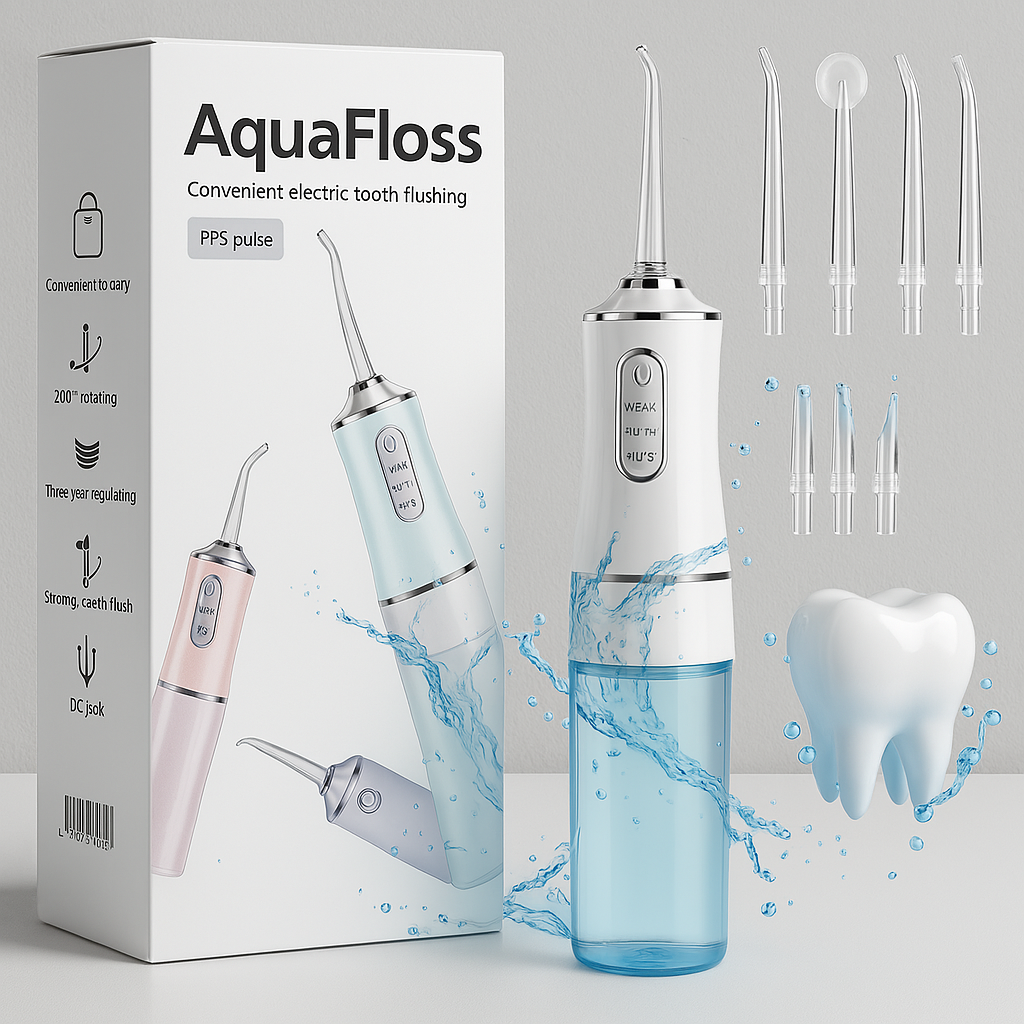 AquaFloss™ - Limpieza Profunda y Confortable para una Sonrisa Saludable