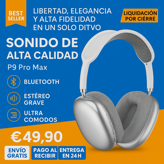 Auriculares Bluetooth Diseño Moderno y Som Potente - Nimbus Pro Max (LIQUIDACION POR CIERRE)