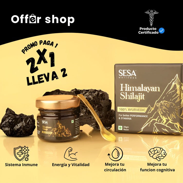 (Pague 1, Lleve 2) Shilajit Pura Del Himalaya | +87 Minerales Vitales