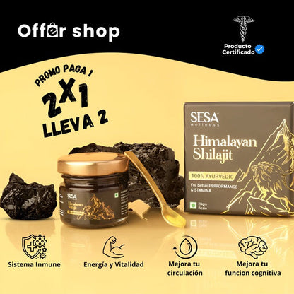 (Pague 1, Lleve 2) Shilajit Pura Del Himalaya | +87 Minerales Vitales
