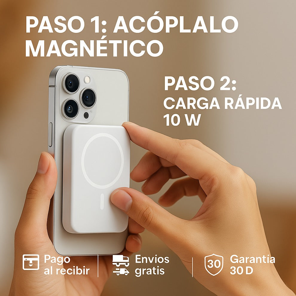 🔋 POWER BANK MAGSAFE 5000MAH – CARGA INSTANTÁNEA POR INDUCCIÓN Y USB, ¡ADIÓS A LA BATERÍA BAJA! 60% OFF HOY⚡