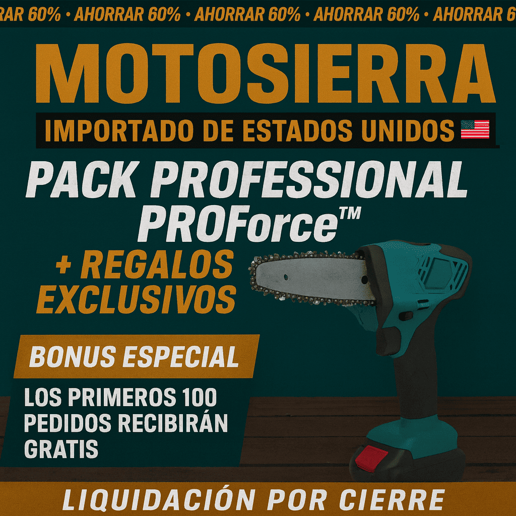 Mini Motosierra PROForce™ + Regalos Exclusivos 🔥Calentamiento Black Friday🔥