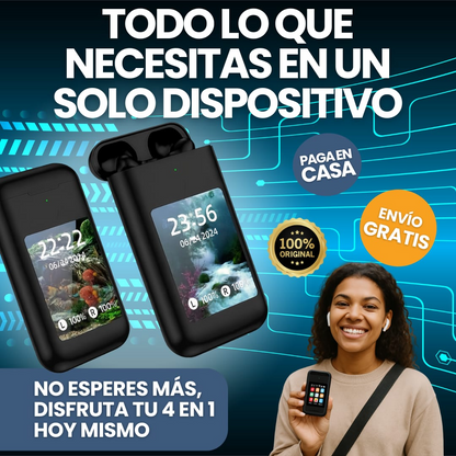 BassVision® Power Bank Premium con Audífonos, Pantalla LCD y Linterna Incorporada (LIQUIDACIÓN POR CIERRE)