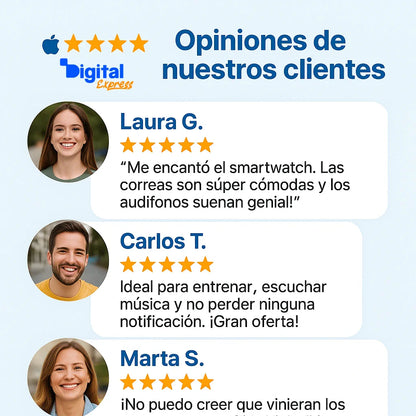 Smartwatch Ultra + 7 Correas + AirPods Pro 2ª Gen de REGALO (LIQUIDACIÓN POR CIERRE)
