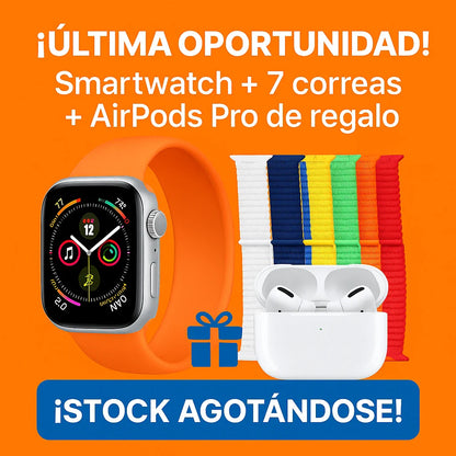 Smartwatch Ultra + 7 Correas + AirPods Pro 2ª Gen de REGALO (LIQUIDACIÓN POR CIERRE)