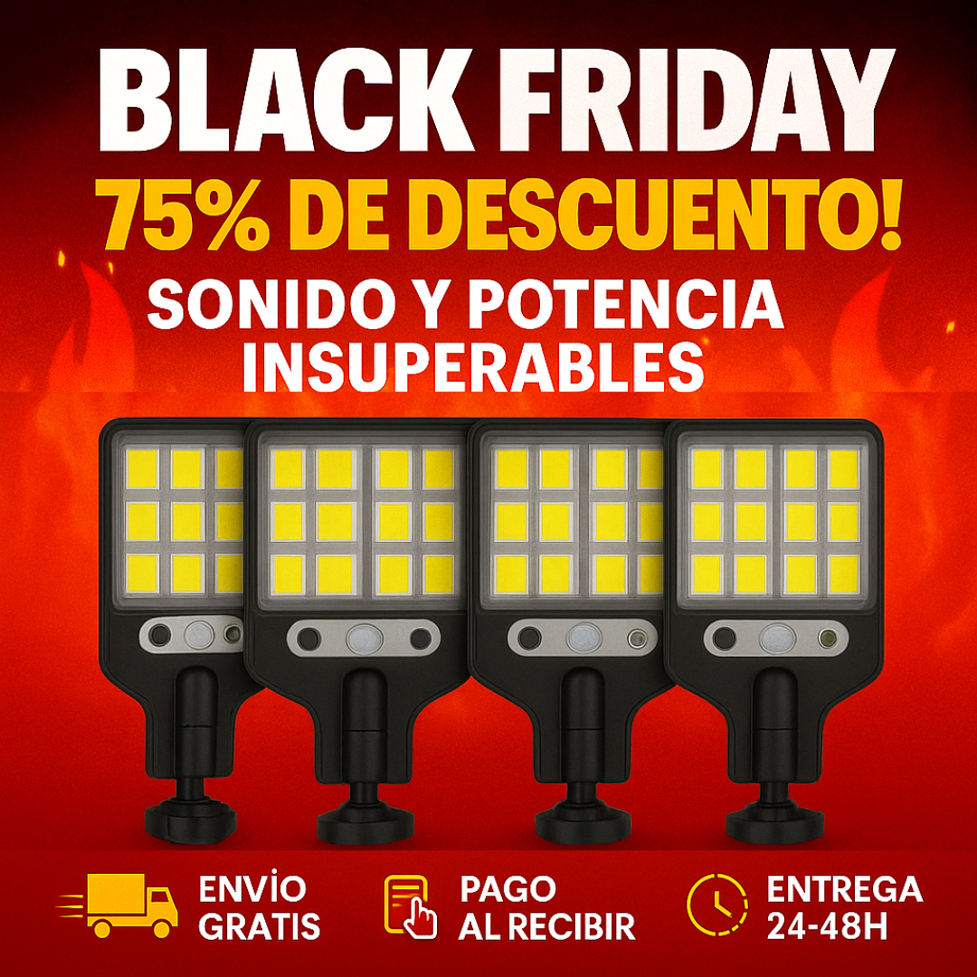 🔥Calentamiento Black Friday🔥 Paga 1 y Lleva 4 Luces Solares – Limitado a 1 Pedido por Cliente ⚠️