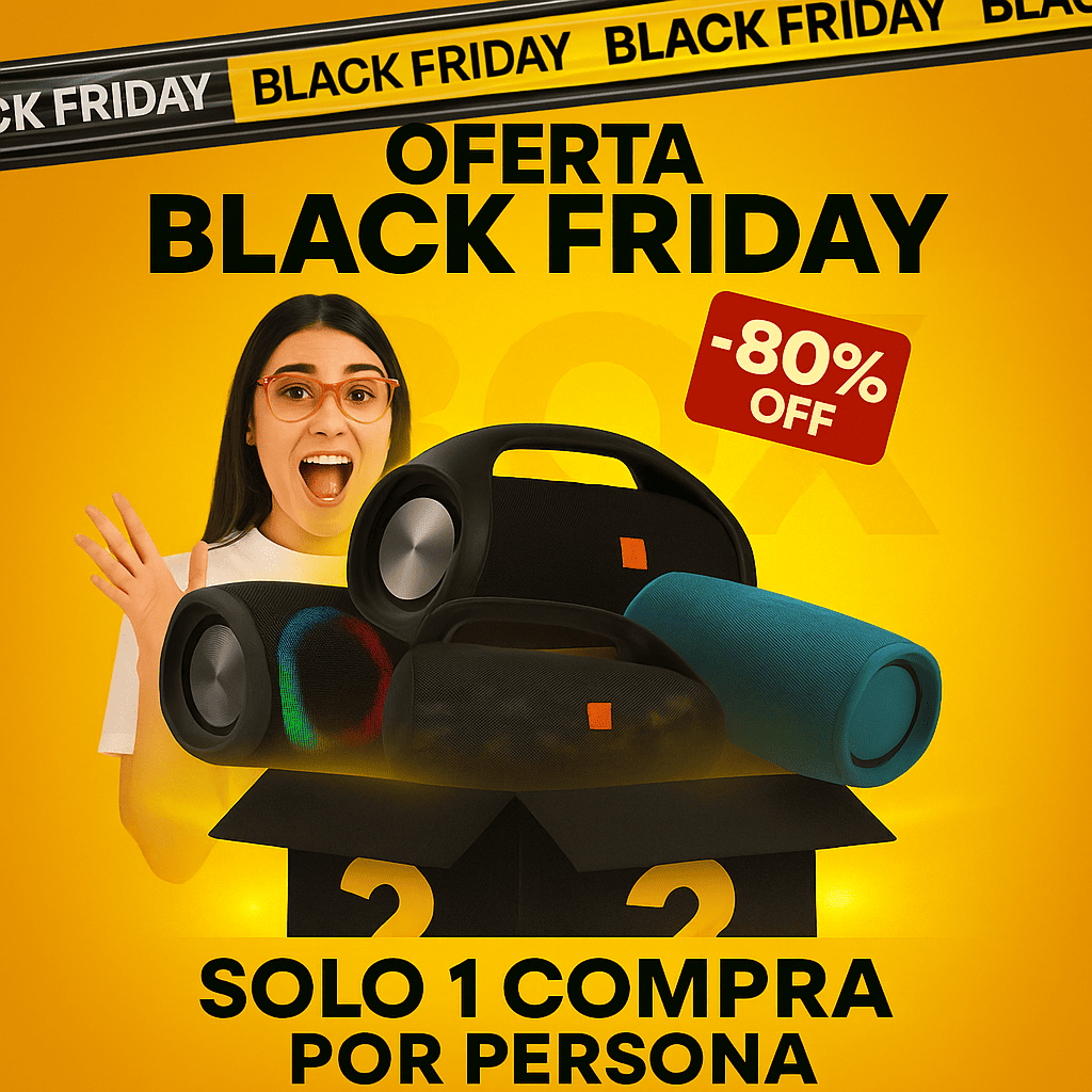 🔥Calentamiento Black Friday🔥 Altavoz Sorpresa – Potencia y Sonido Imbatibles – Limitado a 1 Pedido por Cliente ⚠️