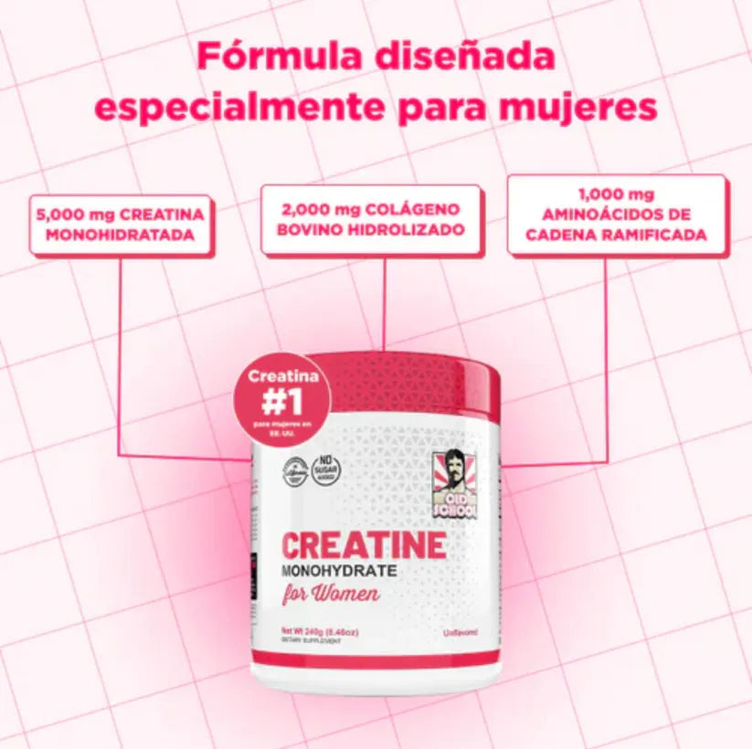 FitGlow™ - Creatina Monohidratada para Mujeres con Colágeno y Efecto Tonificador