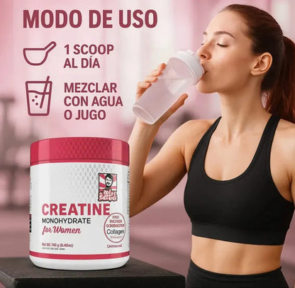 FitGlow™ - Creatina Monohidratada para Mujeres con Colágeno y Efecto Tonificador