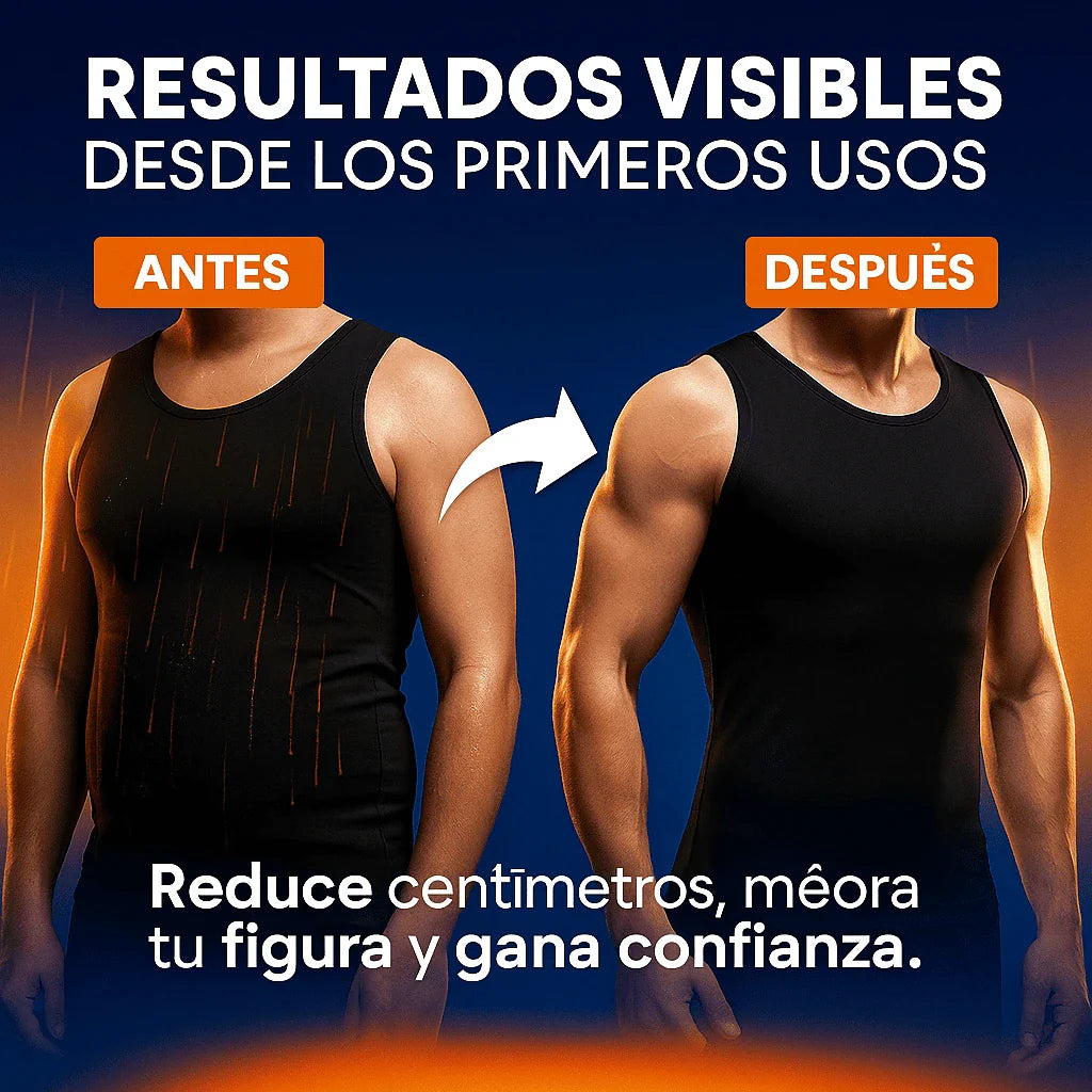 MAXREDUCE - Camiseta Reductora - Tecnología Iónica e Infrarroja + Altavoz GO4™ de REGALO 🎁
