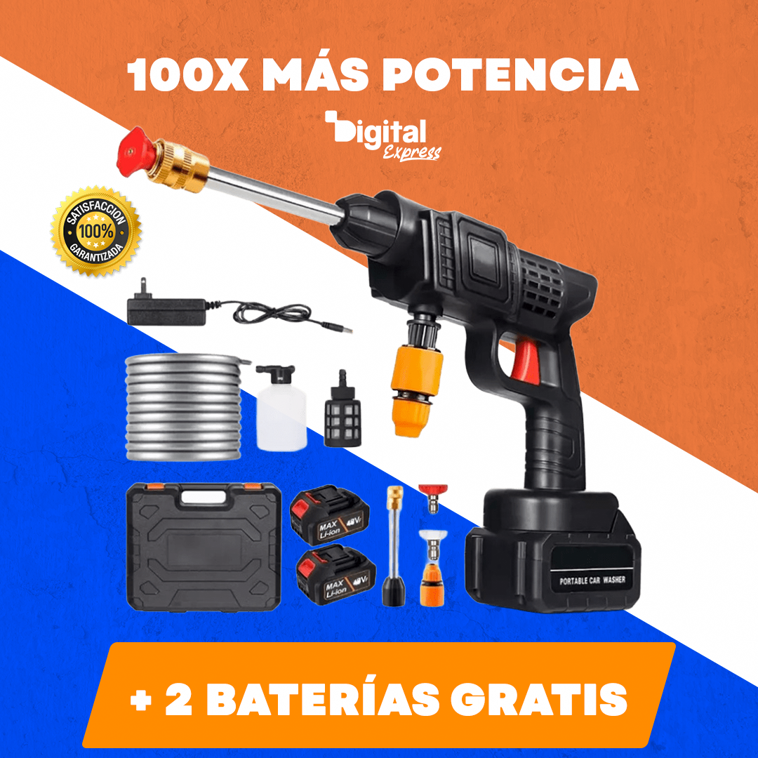 UltraJet™ - Hidrolavadora Portatil y Recargable + 2 Batería 48v Gratis