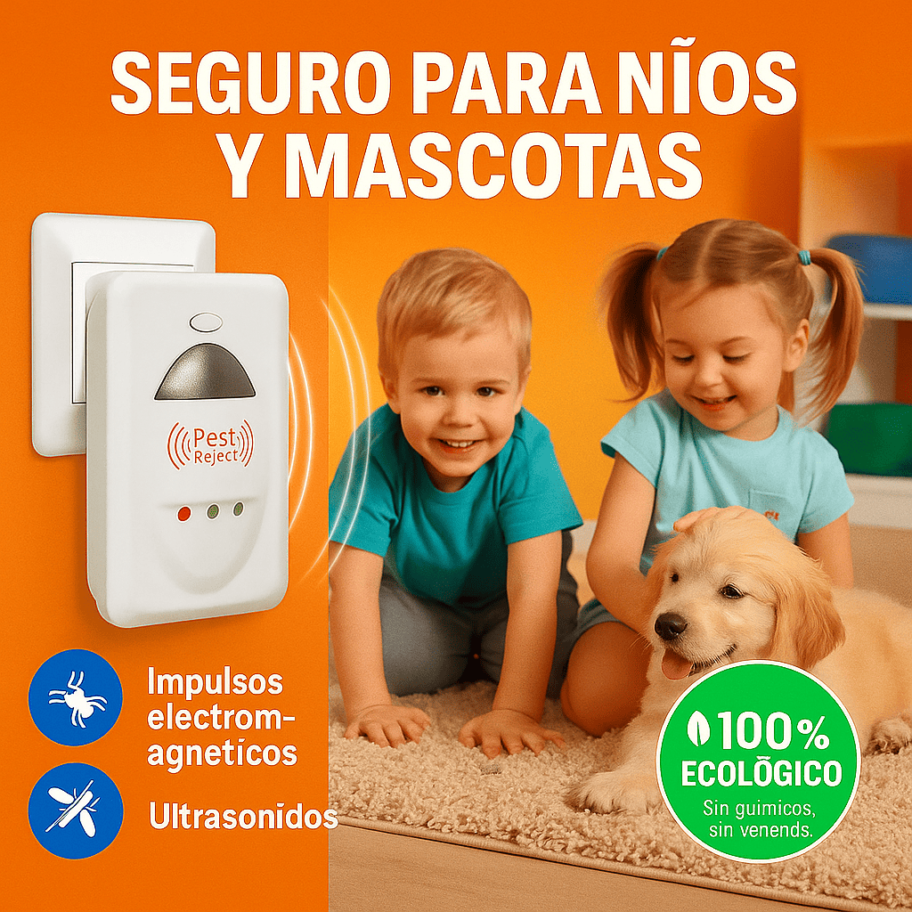 [COMPRA 1, LLEVA 2] Repelente Digital Electromagnético Sin Químicos – Elimina Insectos y Roedores