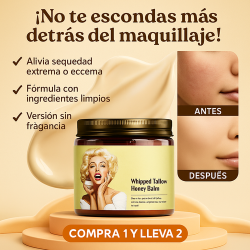 [PAGA 1, LLEVA 2] EvilGoods™  Bálsamo de Miel y Sebo Batido - No te Escondas Más Detrás del Maquillaje