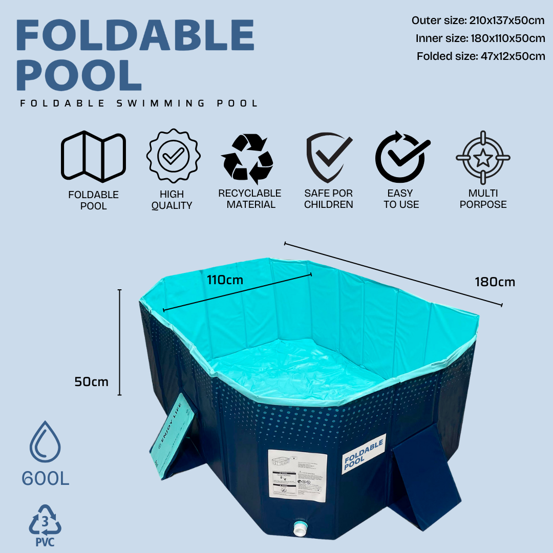 FoldablePool™ – Refresca tu verano con estilo y comodidad, ideal para niños y mascotas (LIQUIDACION POR CIERRE)