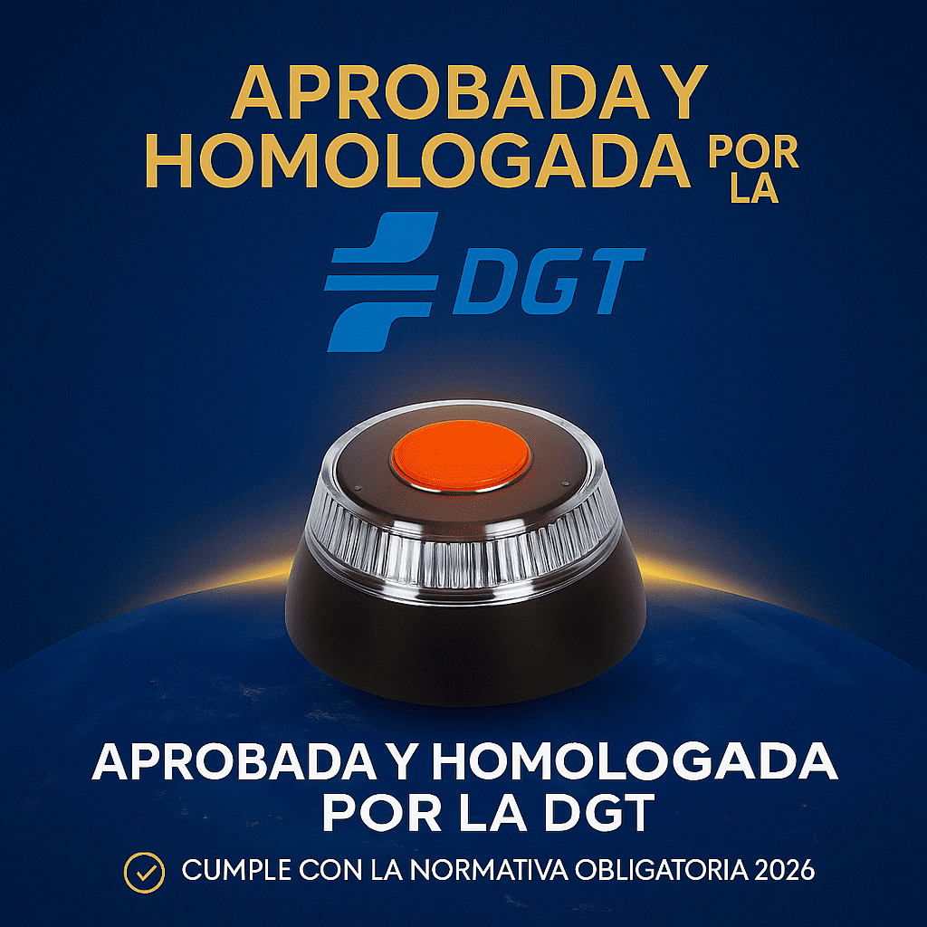 Baliza de Luz Emergencial V16 con Geolocalización – Obligatoria en 2026 (Aprobada por la DGT)
