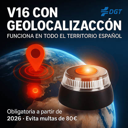Baliza de Luz Emergencial V16 con Geolocalización – Obligatoria en 2026 (Aprobada por la DGT)