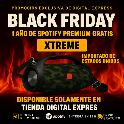 🔥Black Friday🔥 POTENCIA Y SONIDO INCREÍBLE ¡El ALTAVOZ XTREME 3 XL HA LLEGADO +1 Año de Suscripción a Spotify Premium Gratis