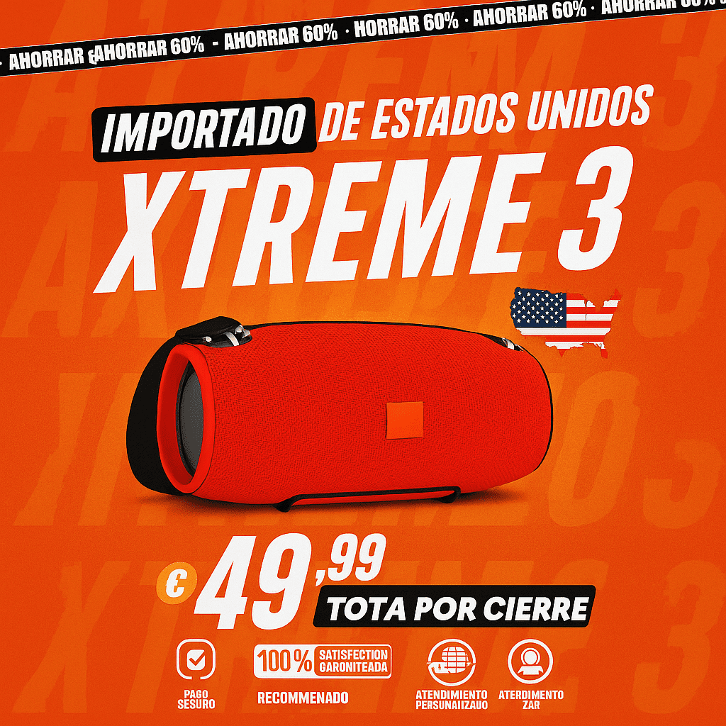 🔥SÚPER PROMO🔥 POTENCIA Y SONIDO INCREÍBLE ¡El ALTAVOZ XTREME 3 XL HA LLEGADO +1 Año de Suscripción a Spotify Premium Gratis